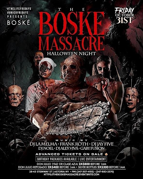 Astoria Halloween Party 2025 – The Boske Massacre | NYC Events Guide, 31 October | Event in Queens | AllEvents