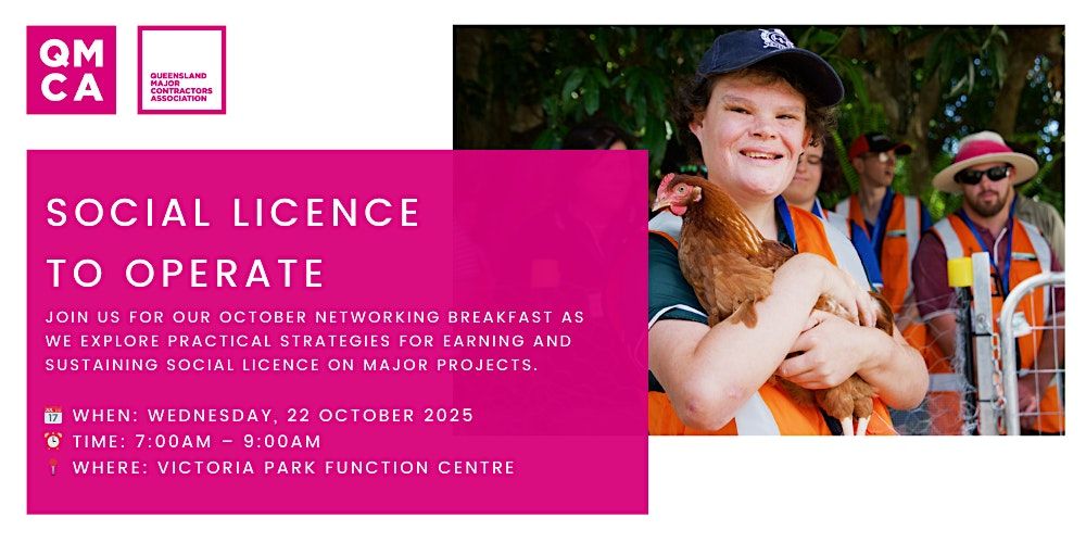 QMCA Networking Breakfast – Social Licence to Operate - 22 Oct 2025, 22 October | Event in Herston | AllEvents