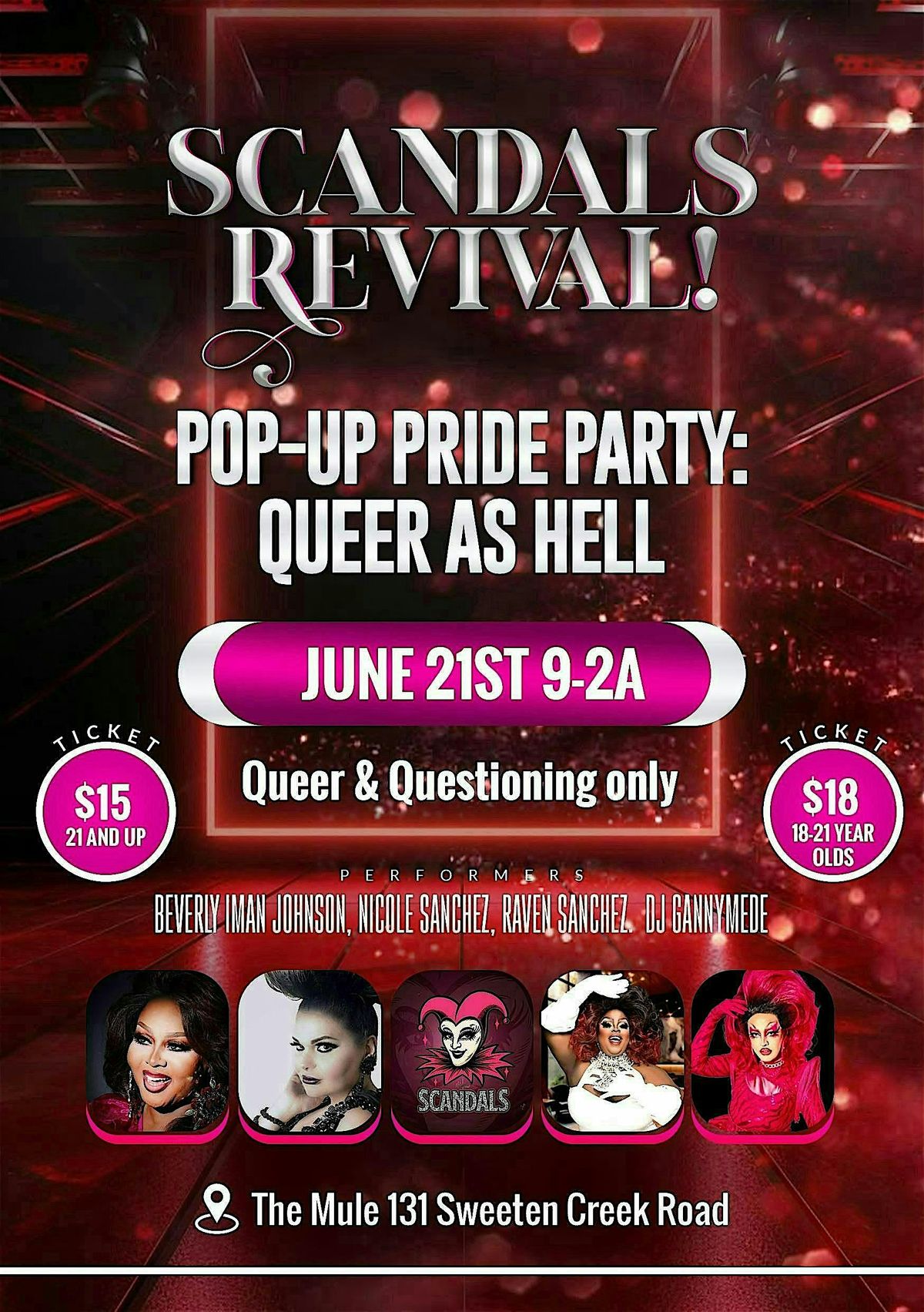 Scandals. Nightclub Popup, 21 June | Event in Asheville | AllEvents