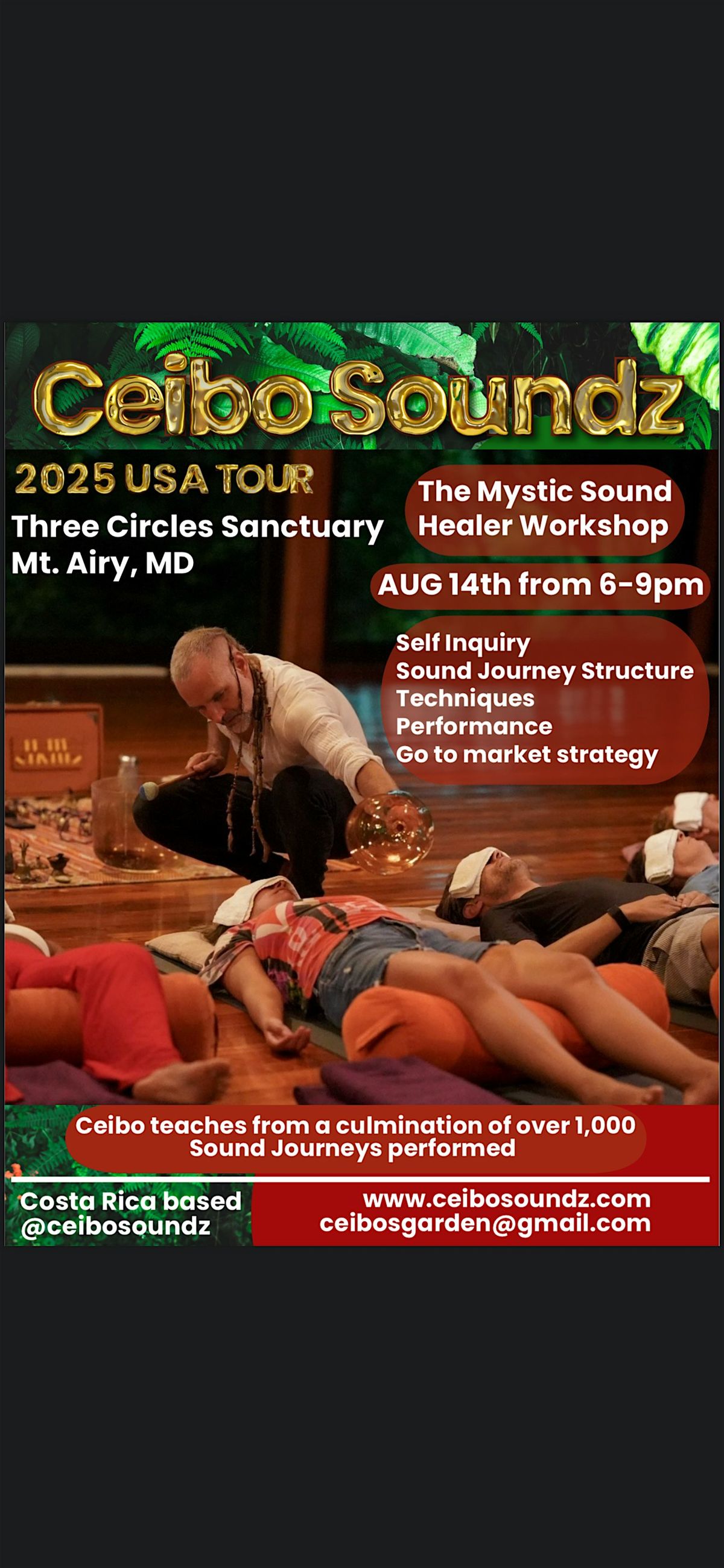 Mystic Sound Healer Workshop, 14 August | Event in Mount Airy | AllEvents