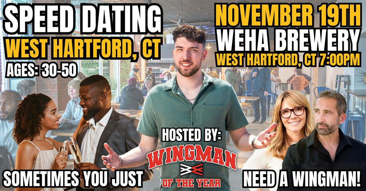 Speed Dating With Wingman Of The Year: West Hartford, CT, 19 November | Event in West Hartford | AllEvents