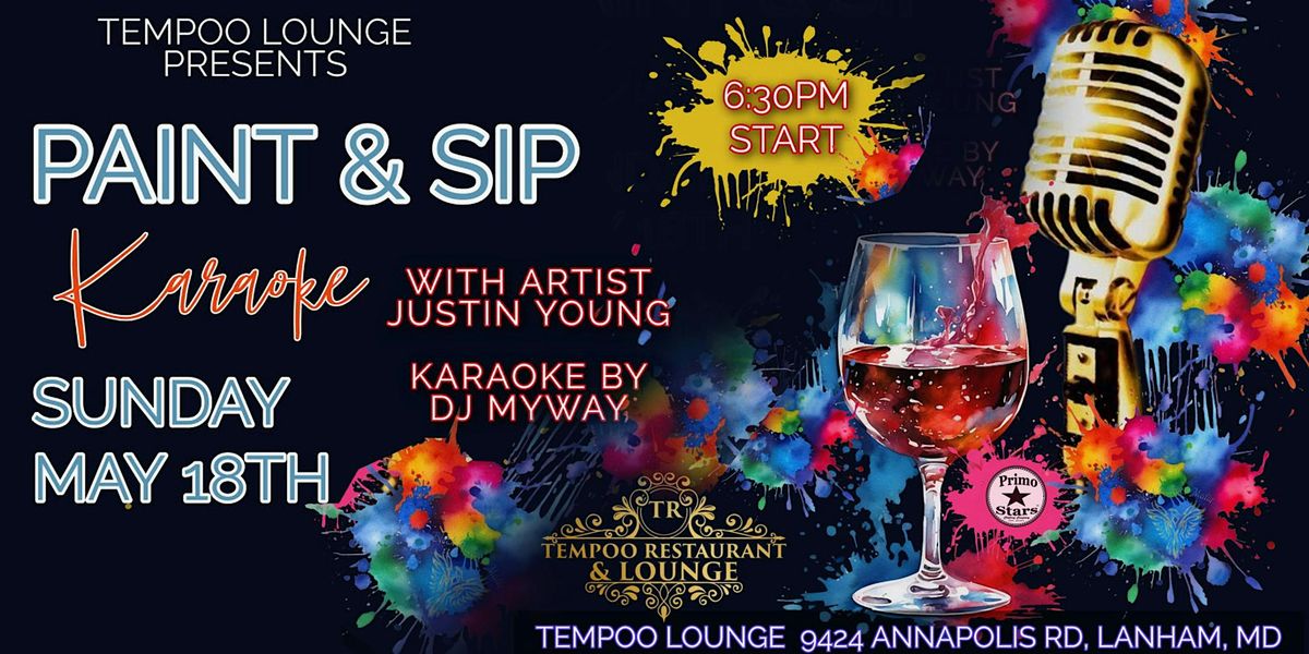 Karaoke Paint & Sip, 18 May | Event in Lanham | AllEvents