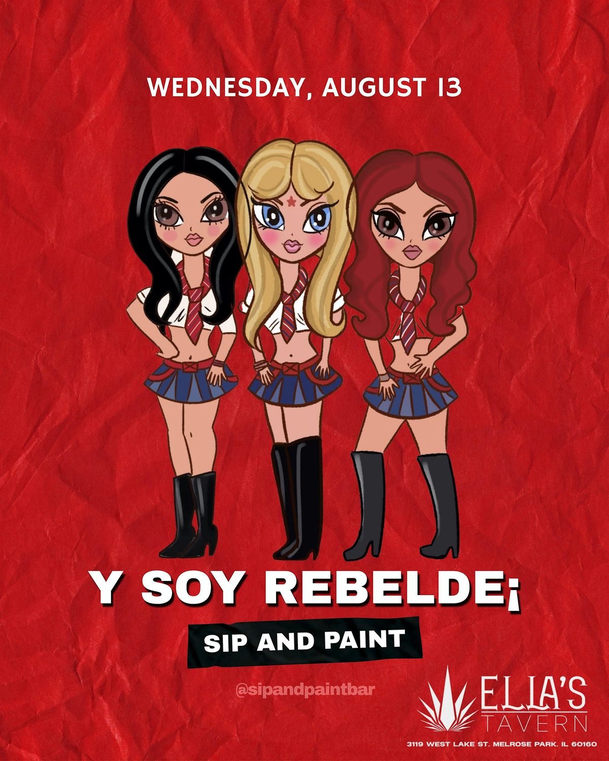 Rebelde Sip and Paint, 13 August | Event in Melrose Park | AllEvents