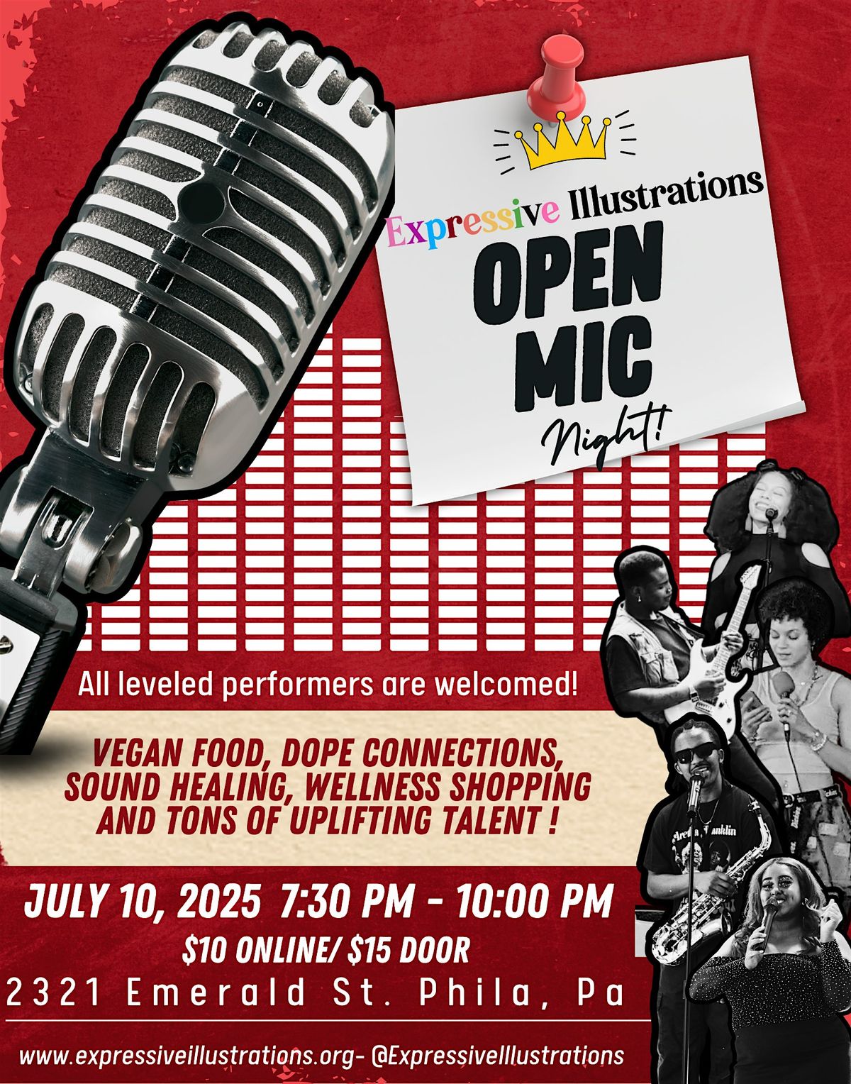Expressive Open Mic, 10 July | Event in Philadelphia | AllEvents