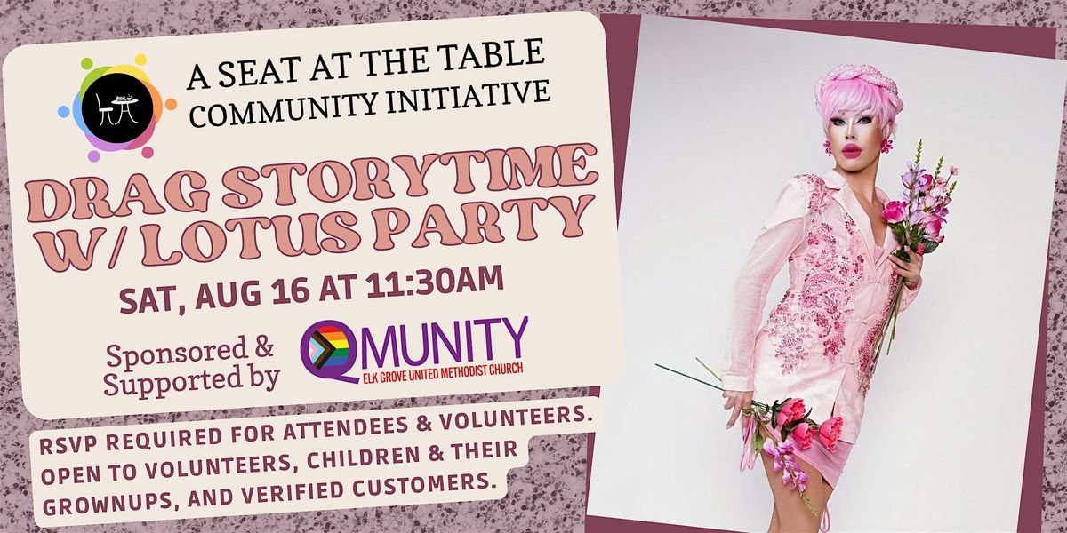 Drag Storytime with Lotus Party, 16 August | Event in Elk Grove | AllEvents