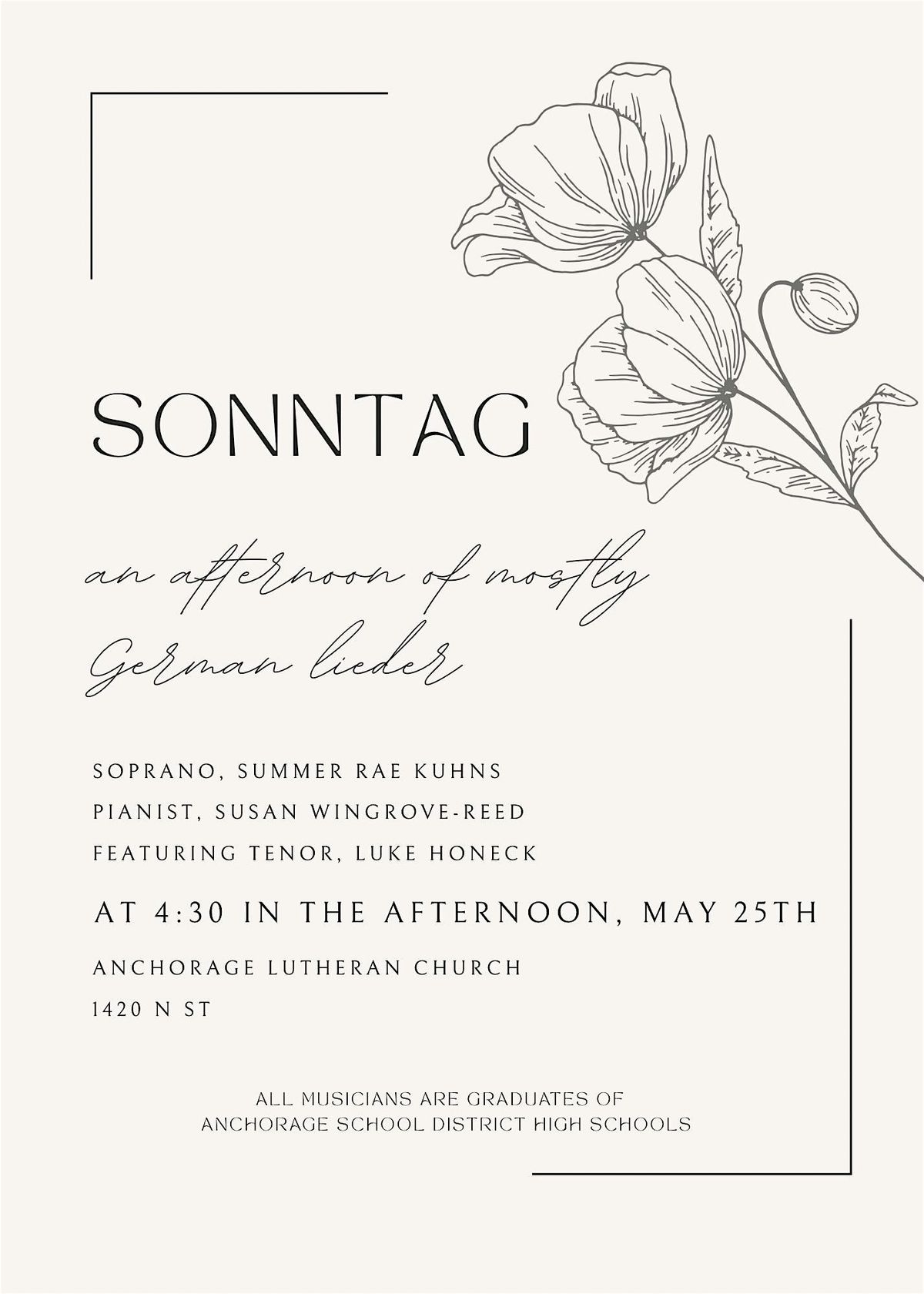 ALC Concert Series: Summer Rae Kuhns, Soprano, 25 May | Event in Anchorage | AllEvents