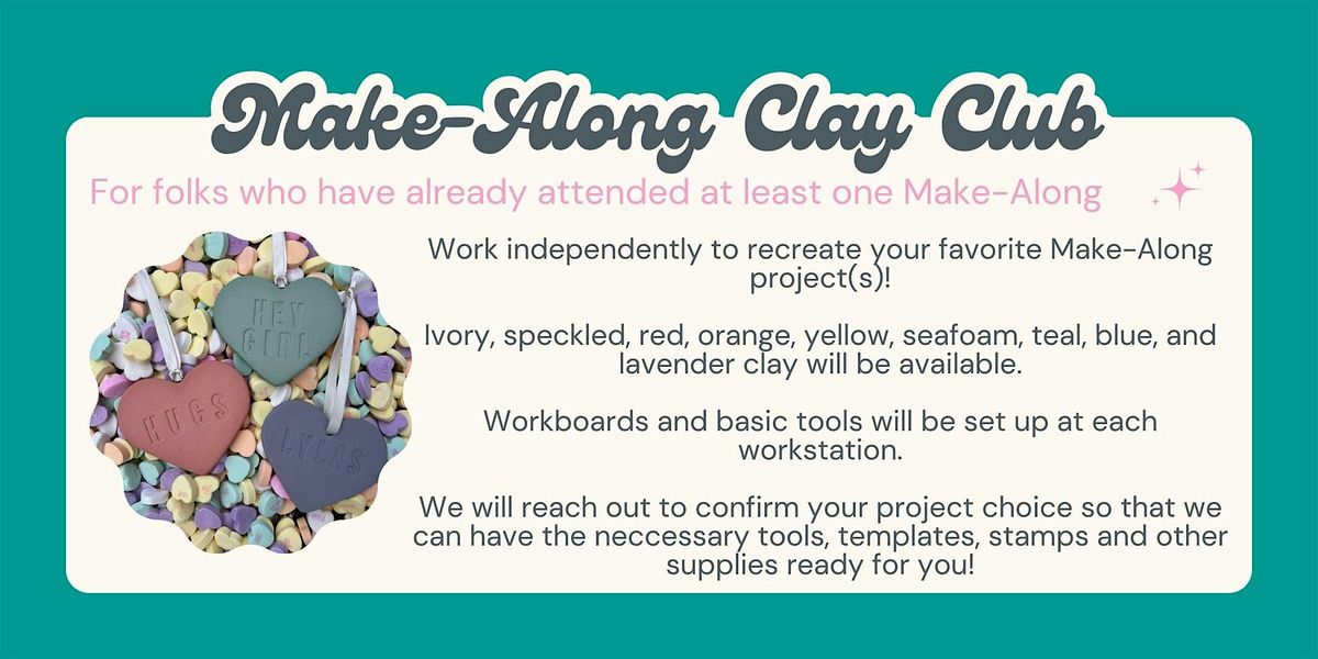 Clay Club!  Join us to recreate your favorite Make-Along project, 11 September | Event in Longmont | AllEvents