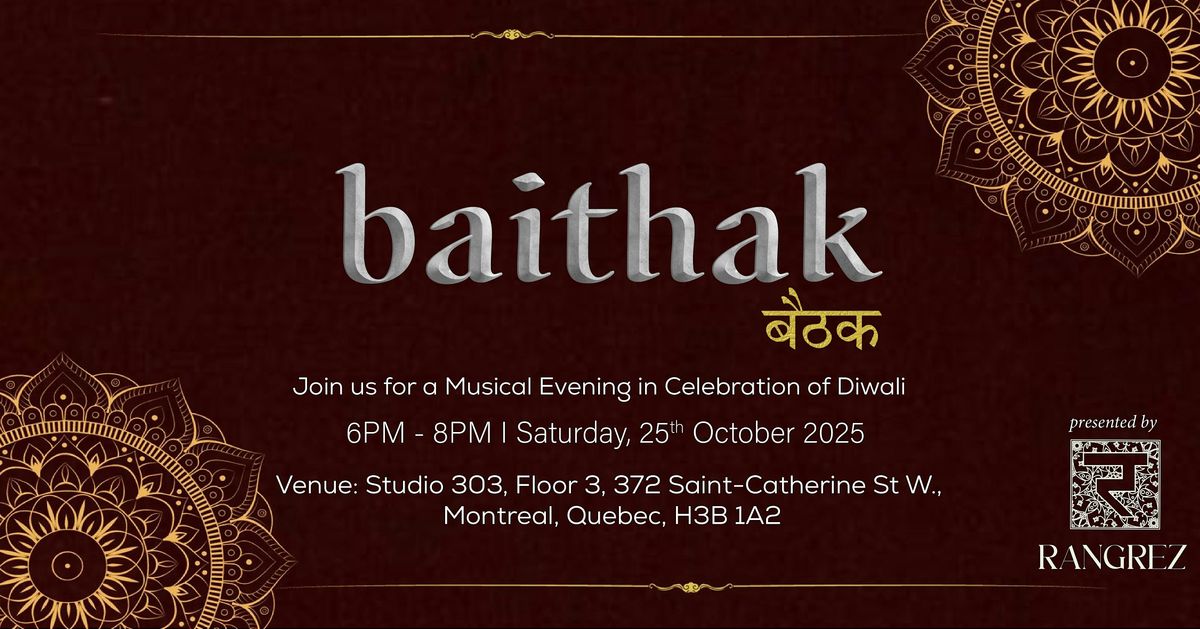 Baithak, 25 October | Event in Montréal | AllEvents