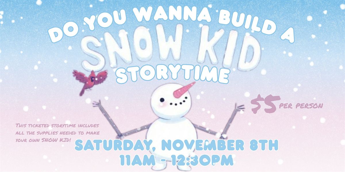 Do You Wanna Build a Snow Kid? Story Time, 8 November | Event in Winchester | AllEvents