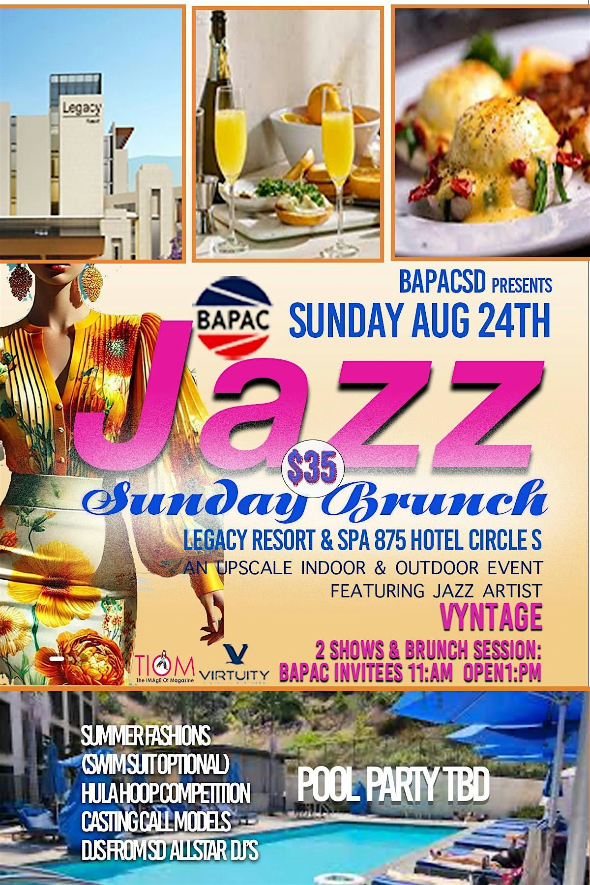 BAPACSD SUNDAY BRUNCH, 24 August | Event in San Diego | AllEvents