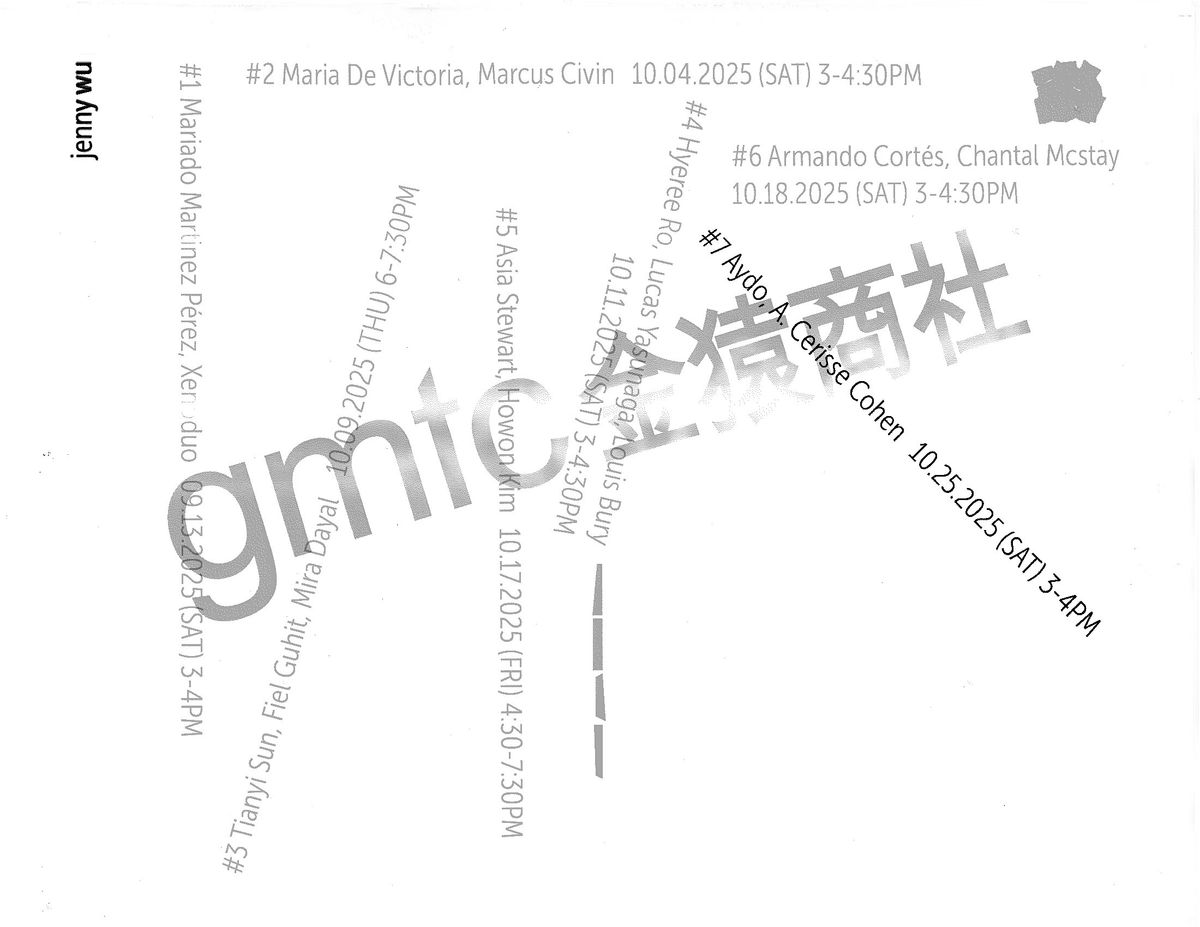 gmtc sessions #7: aydo + a. cerisse cohen + jenny wu, 25 October | Event in New York | AllEvents