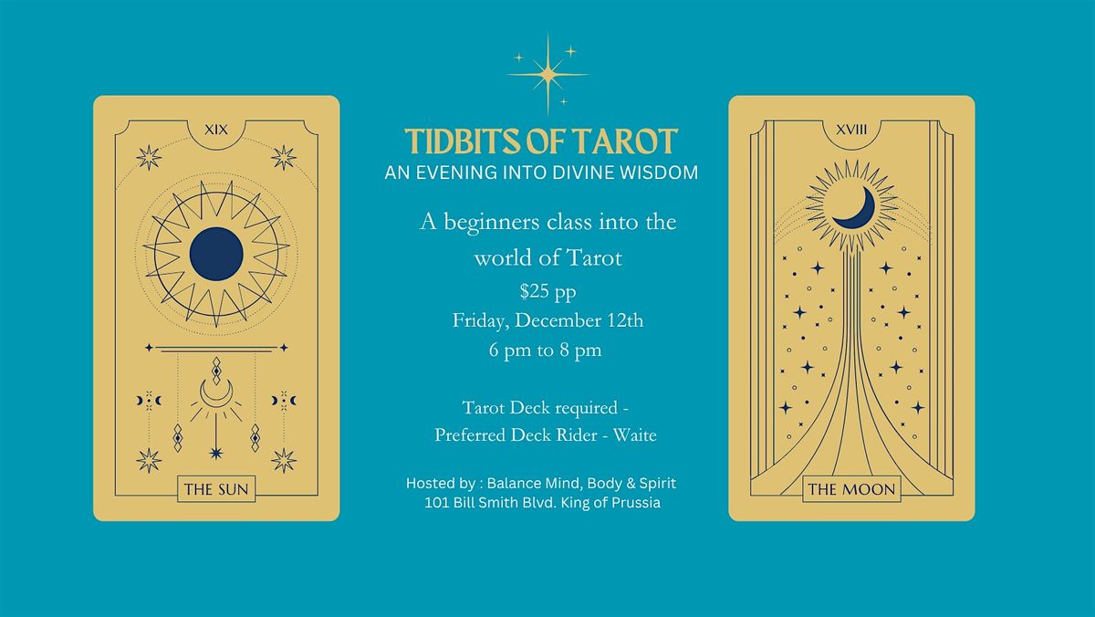 Tid Bits of Tarot - A beginners class, 12 December | Event in King of Prussia | AllEvents