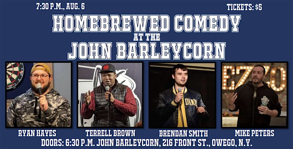 Homebrewed Comedy at the John Barleycorn Tavern, 6 August | Event in Owego | AllEvents