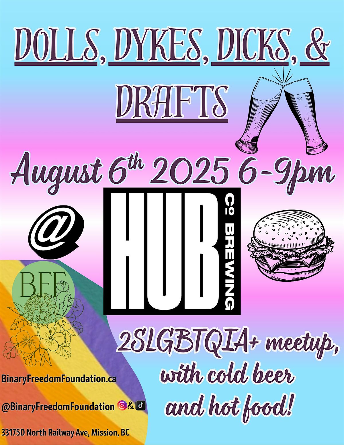 August Dolls, Dykes, Dicks & Drafts, 6 August | Event in Mission | AllEvents