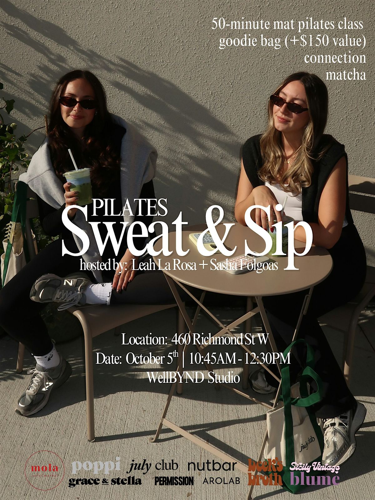 Pilates Sweat & Sip, 5 October | Event in Toronto | AllEvents