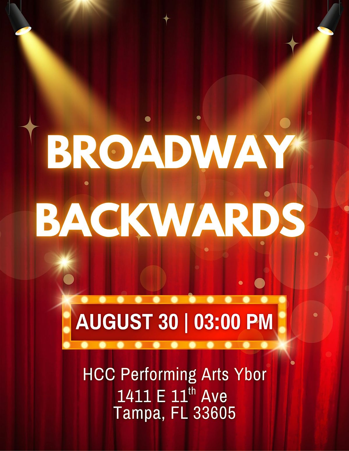 BROADWAY BACKWARDS by Luis Rivera, 30 August | Event in Tampa | AllEvents