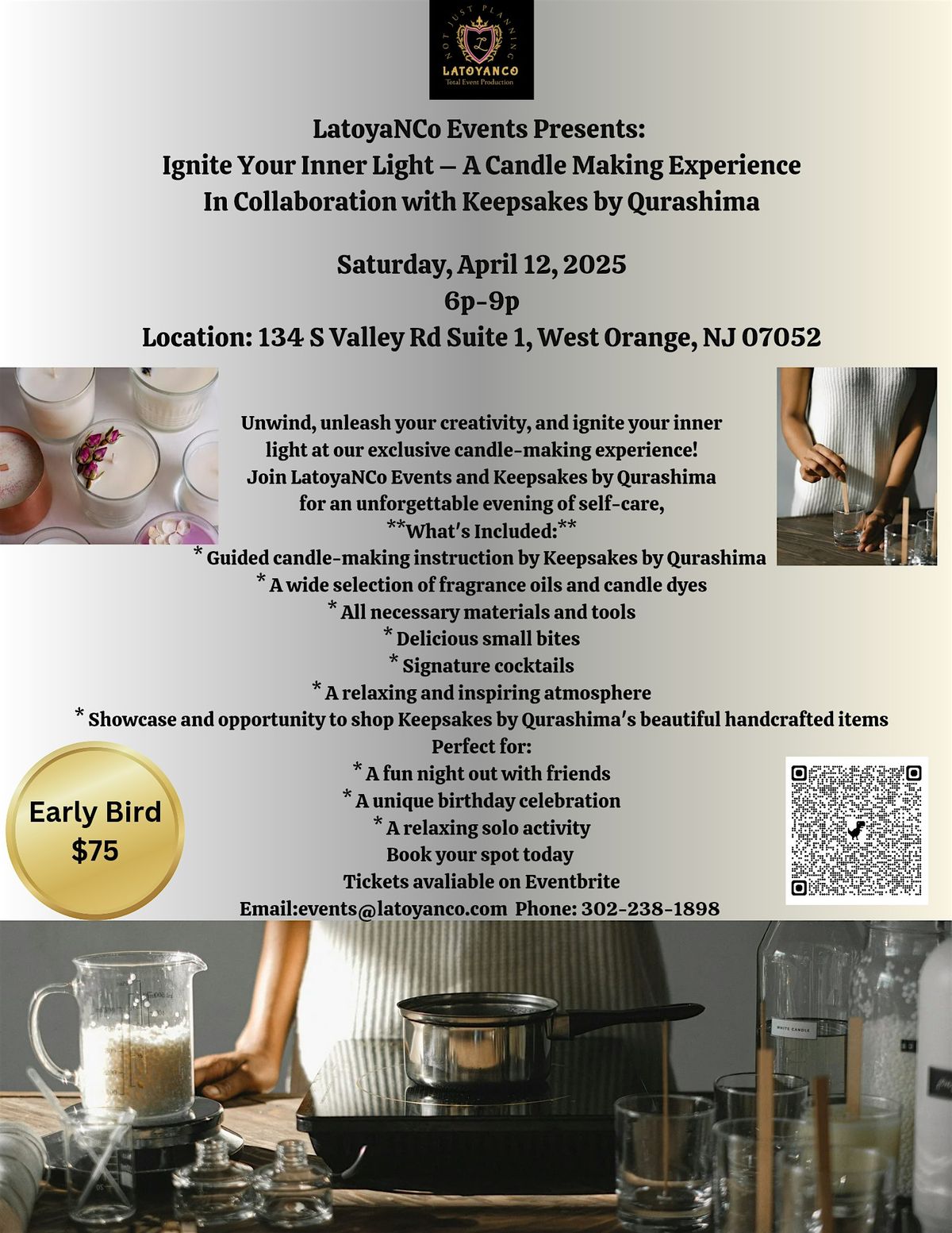 LatoyaNCo Events Presents: Ignite Your Inner Light – A Candle Making Experi, 7 November | Event in West Orange