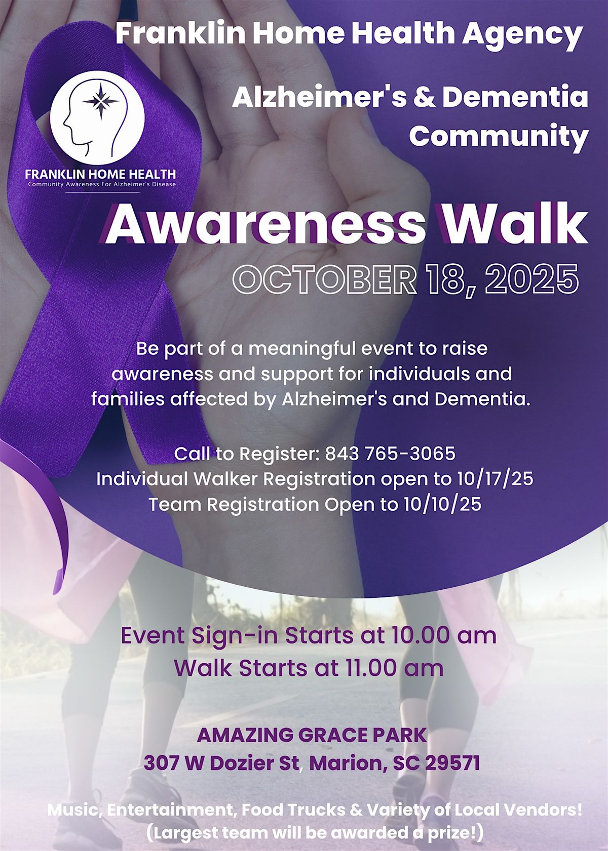 Alzheimer's & Dementia Community Awareness Walk, 18 October | Event in Marion | AllEvents