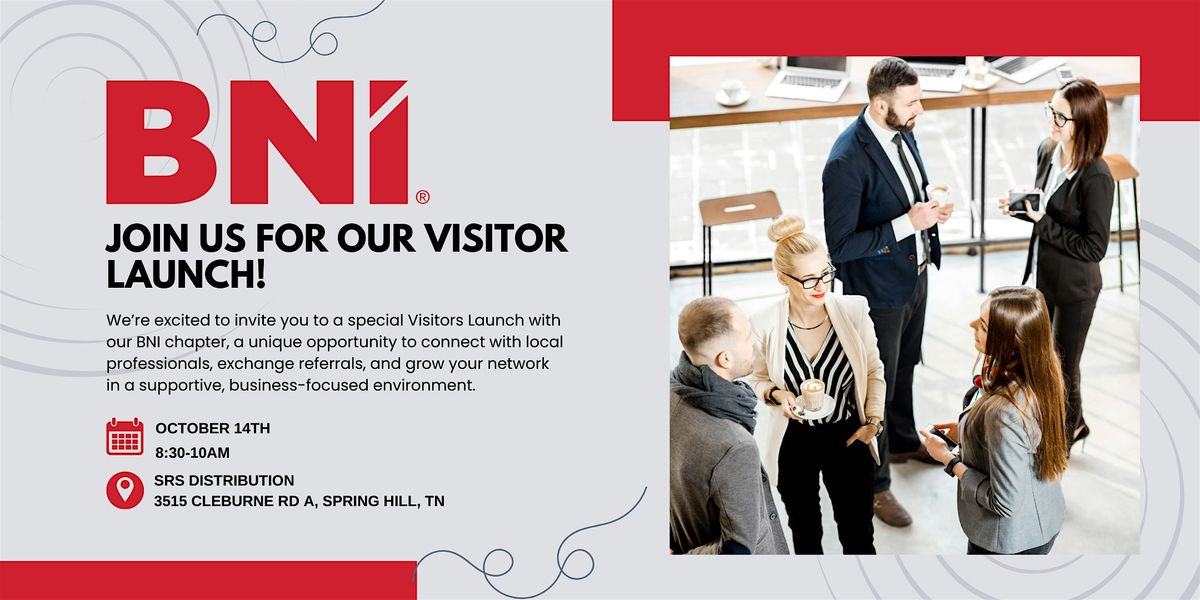 BNI - Visitor Launch in Spring Hill, 14 October | Event in Spring Hill | AllEvents