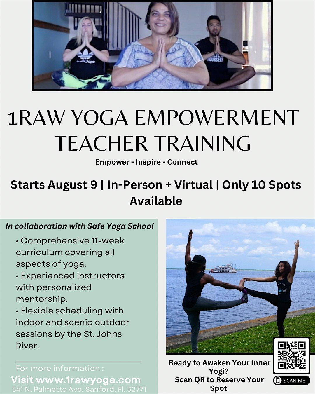 1Raw Yoga Empowerment Teacher Training, 9 August | Event in Sanford | AllEvents