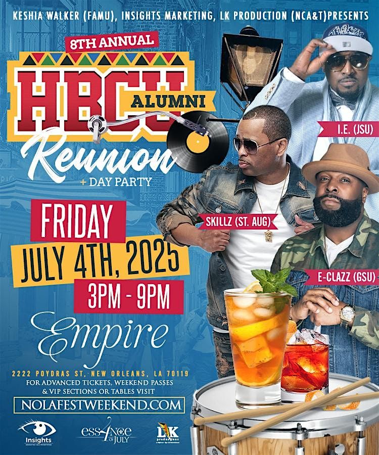 WELCOME TO NOLA "AN HBCU DAY PARTY MIXER" HOSTED BY: TBA, 4 July | Event in New Orleans | AllEvents