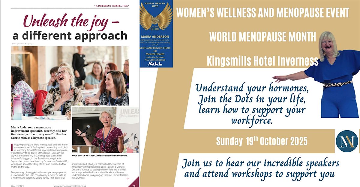 Women's Wellness and Menopause Event - Joining The Dots To Joy, 19 October | Event in Inverness | AllEvents