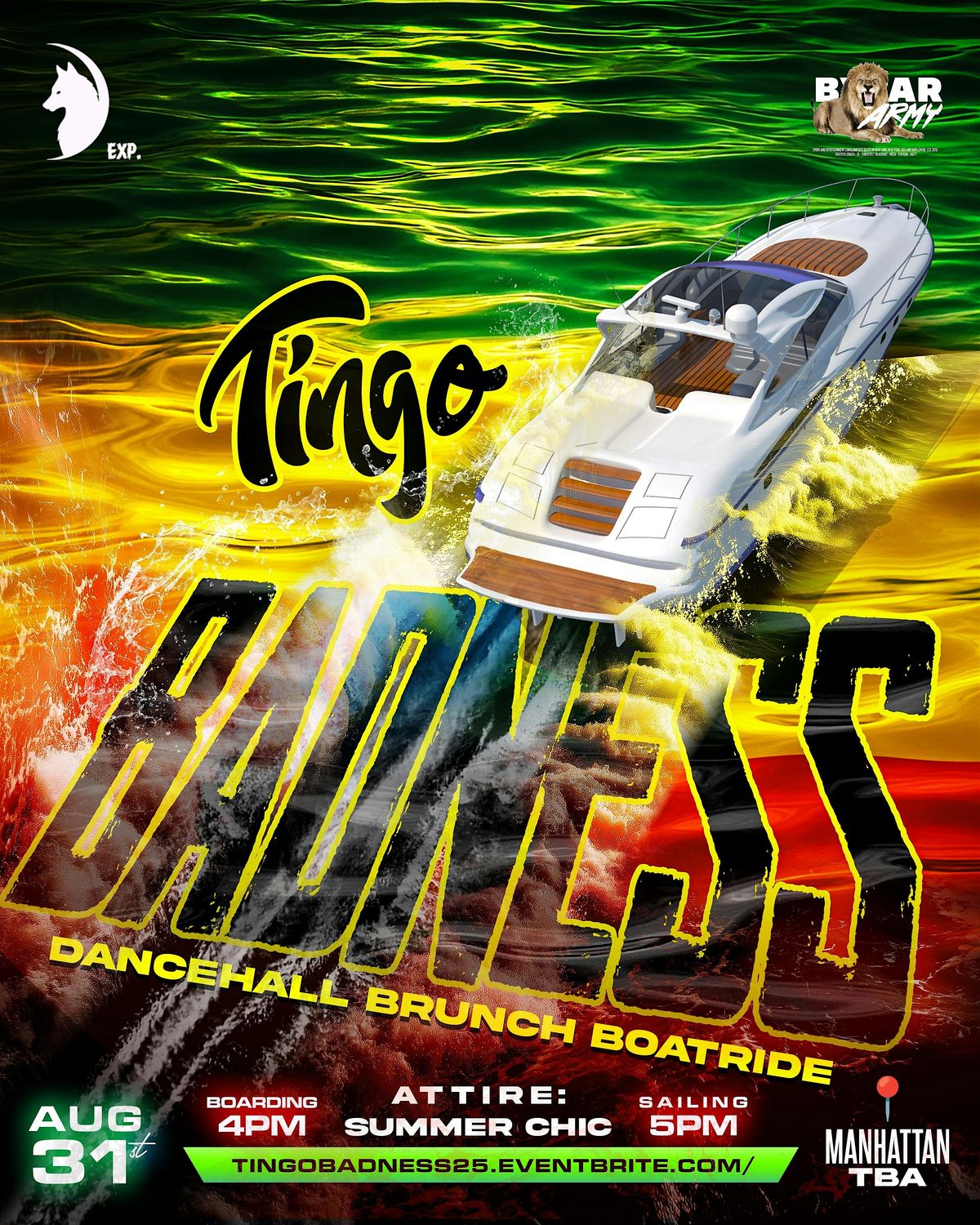 Tingo Badness: DANCEHALL Boatride (Laborday Event 3 of 5), 31 August | Event in New York | AllEvents