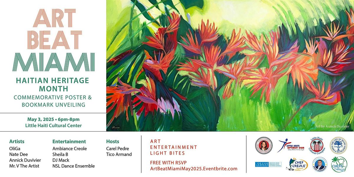 ART BEAT MIAMI Haitian Heritage Month Poster & Bookmark Unveiling | Event in Miami | AllEvents