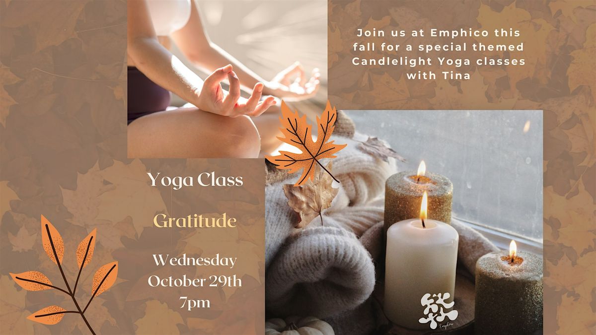 Gratitude Candlelight Yoga Class, 29 October | Event in Coraopolis | AllEvents