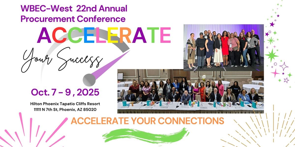 22nd Annual WBEC-West Procurement Conference, 7 October | Event in Phoenix | AllEvents
