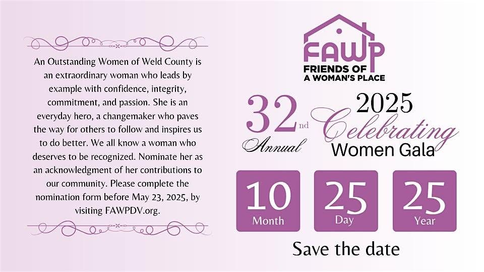 Friends of A Woman's Place Celebrating Woman Gala, 26 October | Event in Greeley | AllEvents