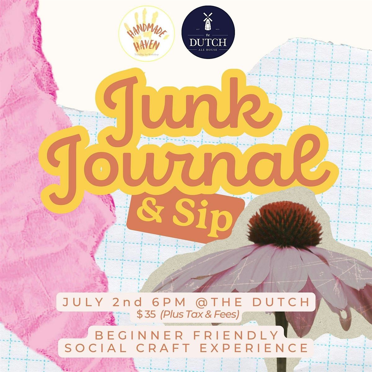 Junk Journal & Sip, 2 July | Event in Saugerties | AllEvents