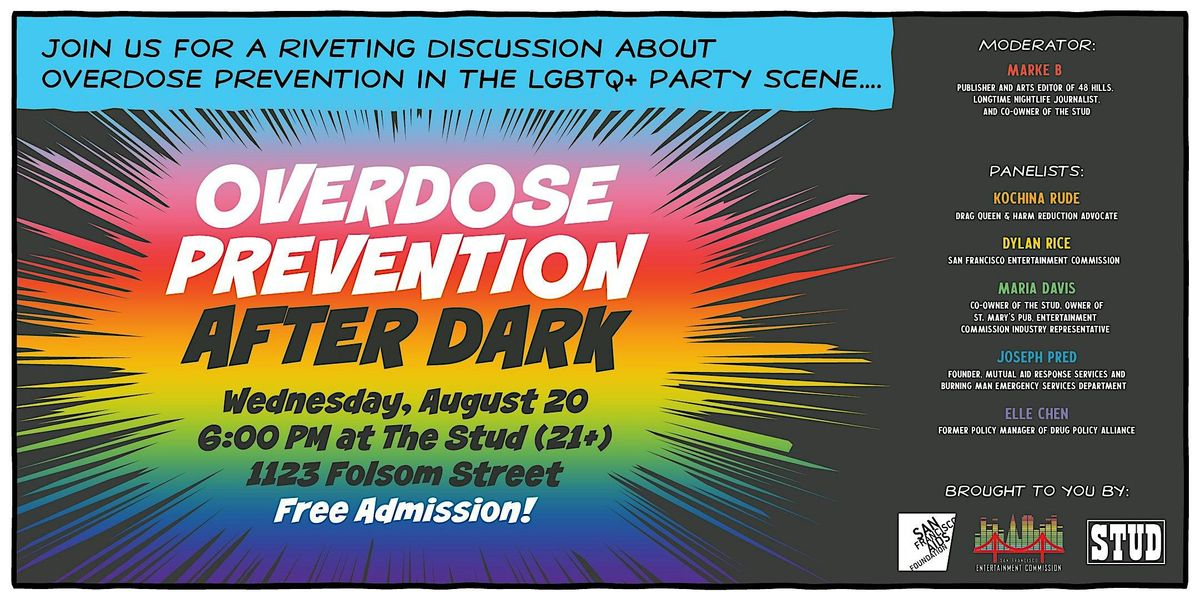 Overdose Prevention After Dark, 20 August | Event in San Francisco | AllEvents