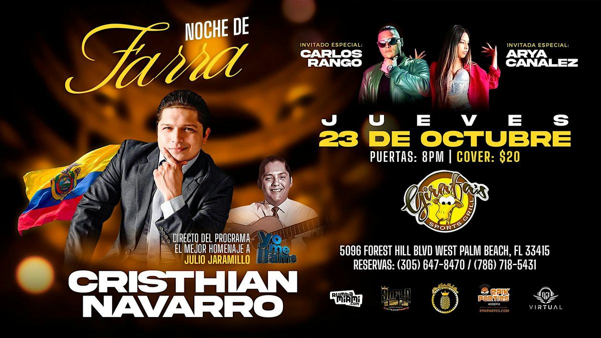 Tributo Latino – Homenaje a Julio Jaramillo y Gran Farra Internacional, 23 October | Event in West Palm Beach