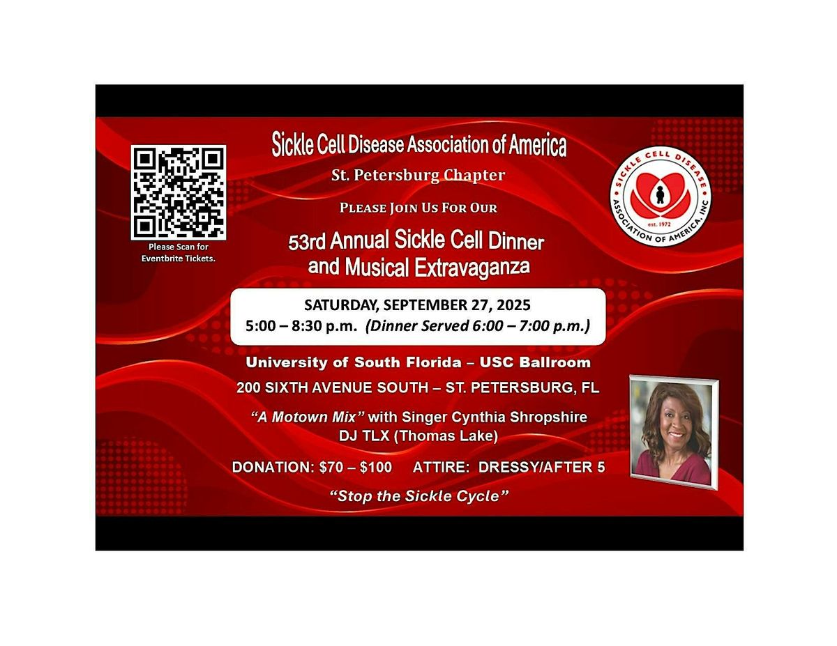 53rd Sickle Cell Dinner and Musical Extravaganza, 27 September | Event in St. Petersburg | AllEvents
