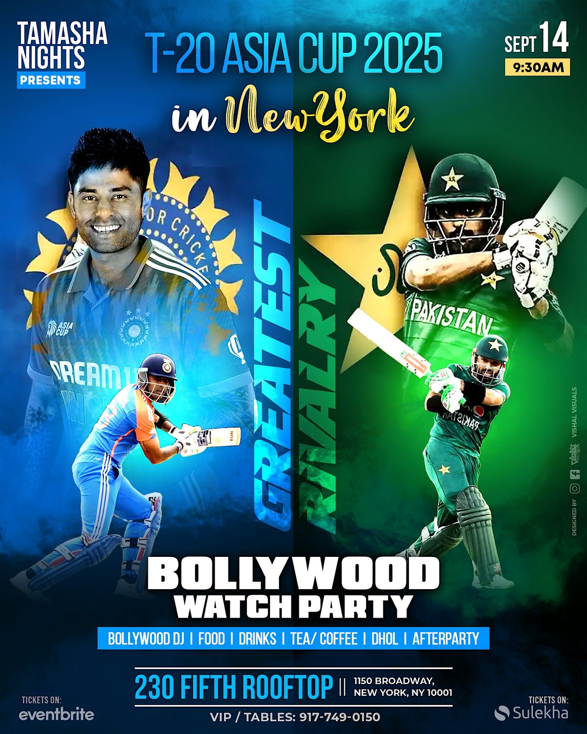 NYC BOLLYWOOD CRICKET WATCH PARTY ON BIG SCREEN @230 FIFTH, 14 September | Event in New York | AllEvents