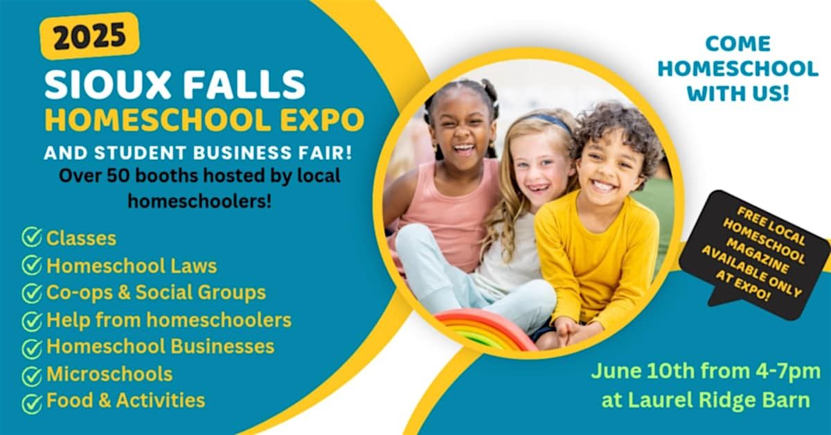 Sioux Falls Homeschool Expo & Student Business Fair, 10 June | Event in Sioux Falls | AllEvents