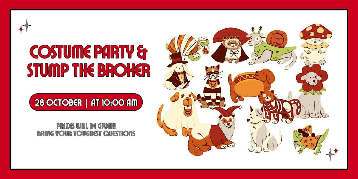 Costume Party & Stump the Broker, 28 October | Event in Florence | AllEvents