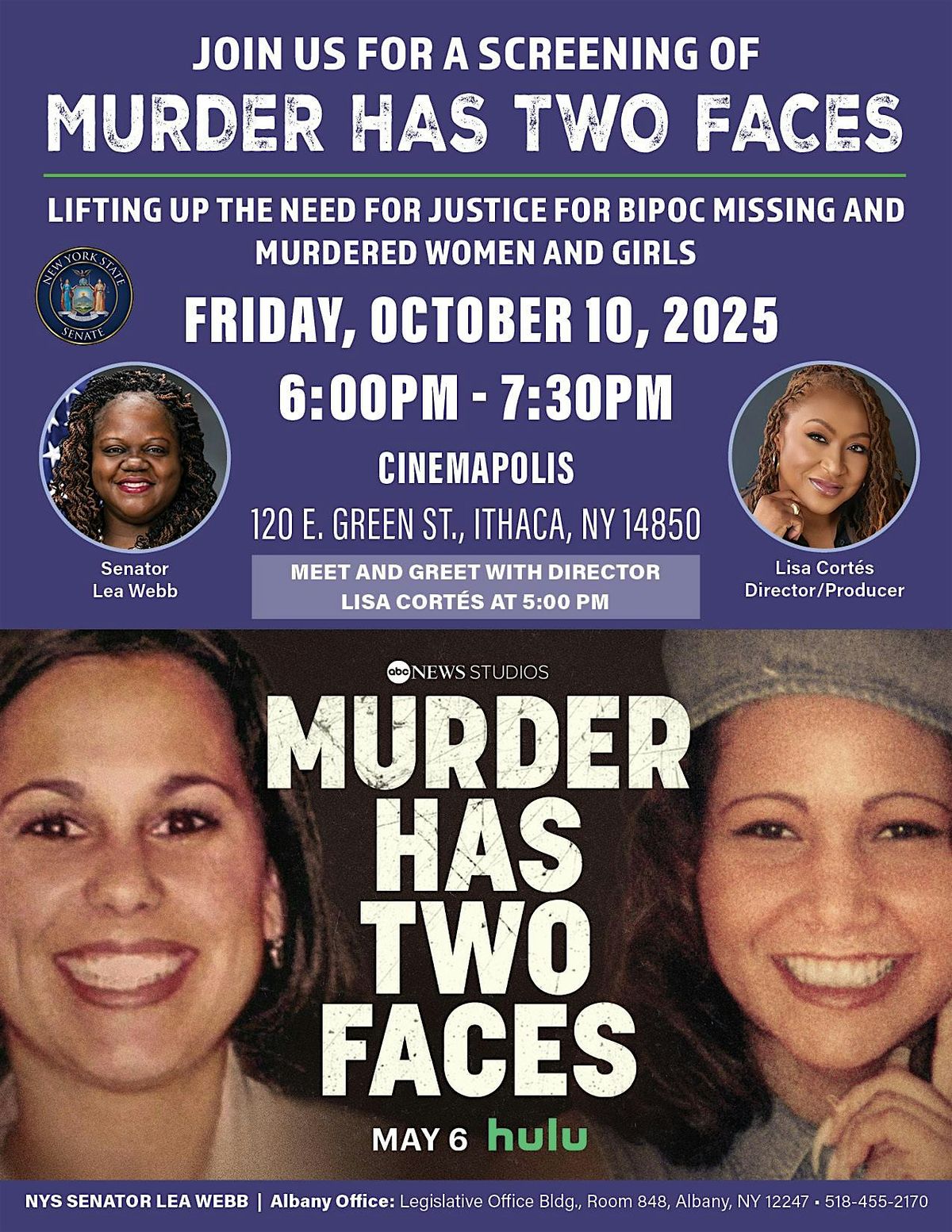 M**der Has Two Faces Film Screening, 10 October | Event in Ithaca | AllEvents