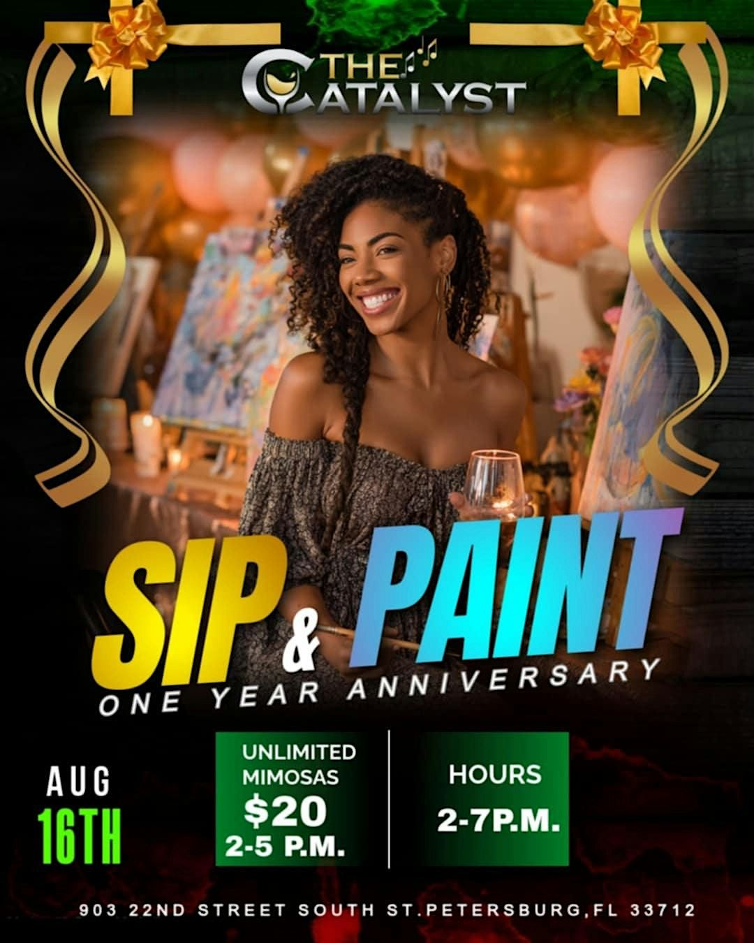The Catalyst On The Deuces Paint & Sip 1 Year Anniversary, 16 August | Event in St. Petersburg | AllEvents