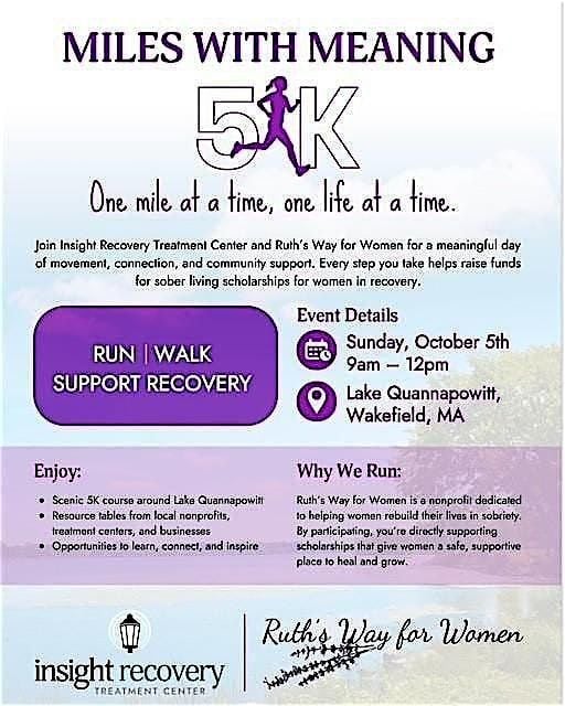 Miles with Meaning 5K for Ruth's Way with Insight Recovery, 5 October | Event in Wakefield | AllEvents