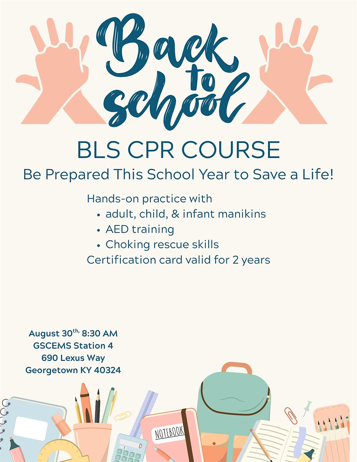 BLS CPR COURSE, 30 August | Event in Georgetown | AllEvents