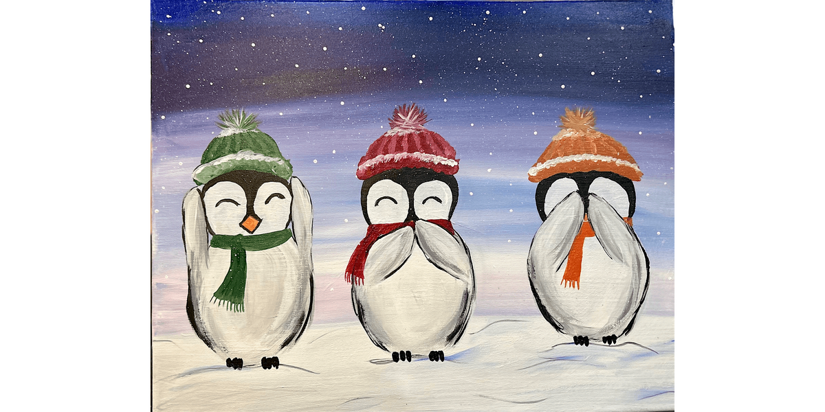 Three Wise Penguins - Paint and Sip in Chicago | Classpop!™, 26 November | Event in Woodridge | AllEvents