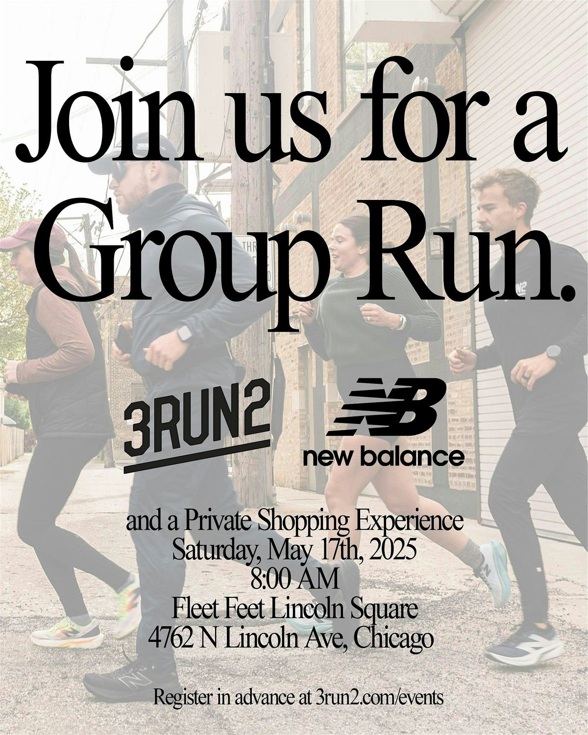 Group Run/Private Shopping at Fleet Feet (3RUN2 x New Balance), 17 May | Event in Chicago | AllEvents