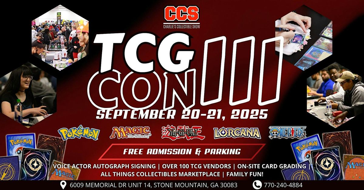 CCS TCG CON III, 20 September | Event in Stone Mountain | AllEvents