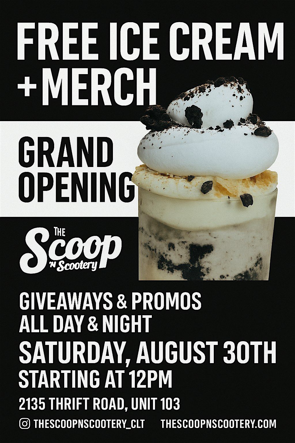 The Scoop N Scootery Charlotte Grand Opening, 30 August | Event in Charlotte | AllEvents