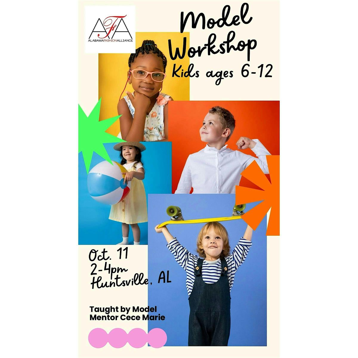 Kids modeling class, 11 October | Event in Huntsville | AllEvents
