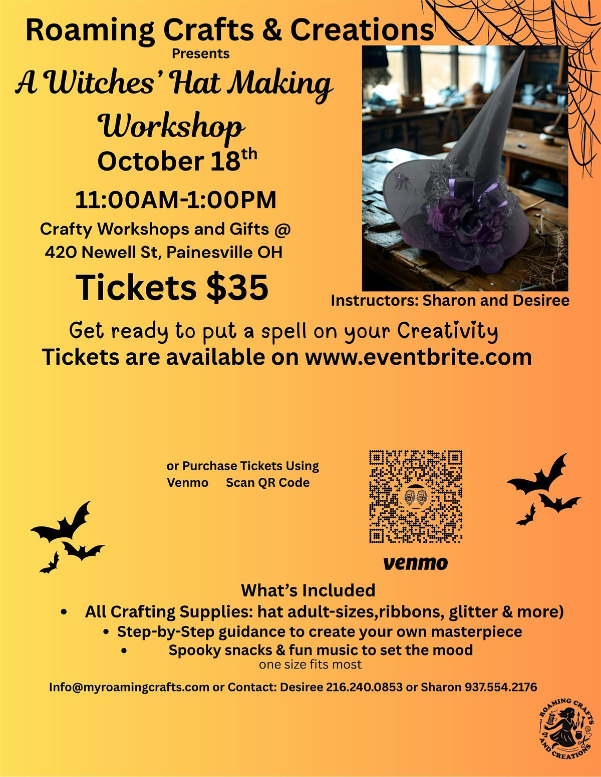 A Witches' Hat Making Workshop, 18 October | Event in Painesville | AllEvents