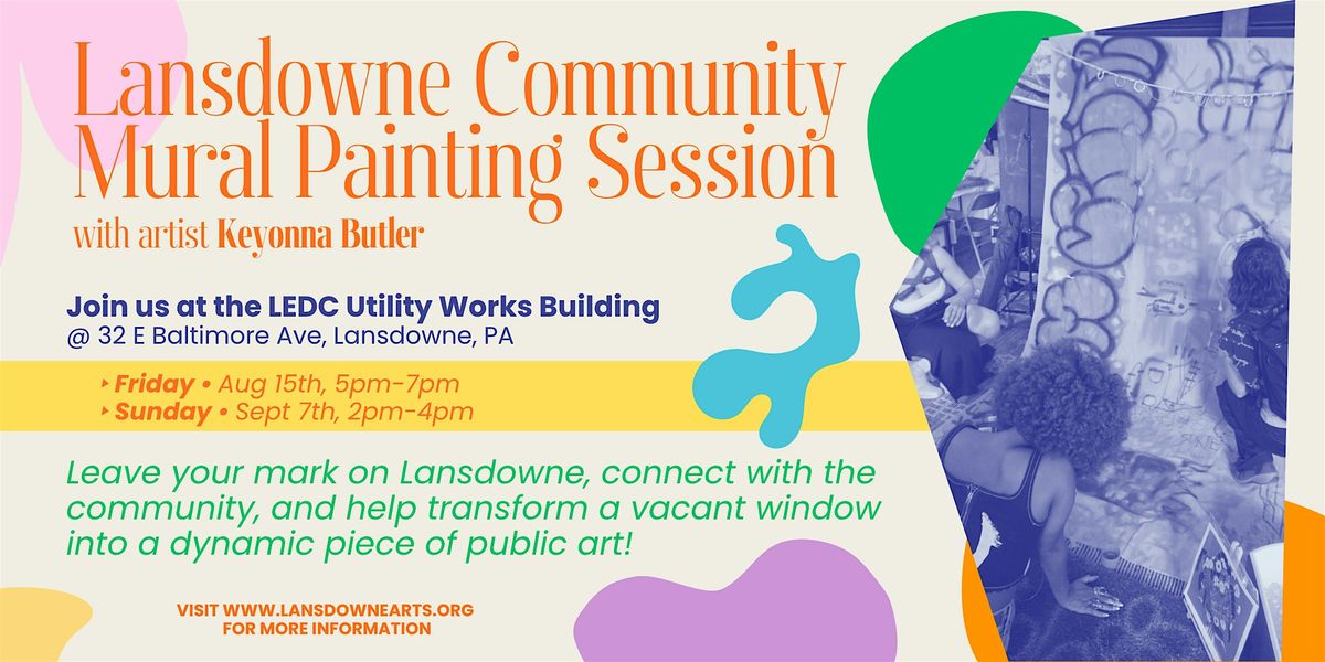 Community Mural Painting Session, 15 August | Event in Lansdowne | AllEvents
