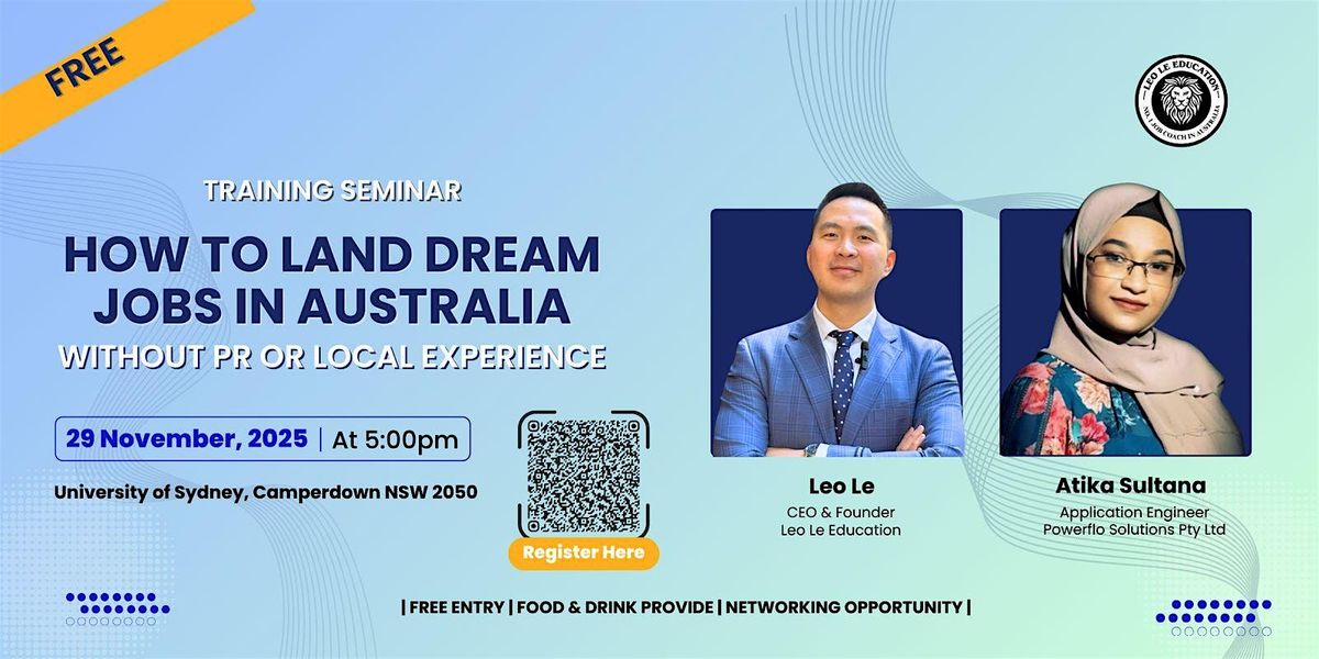 SYD: How to Land Your Dream Job in Australia Without PR or Local Experience, 29 November | Event in Camperdown